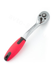 Трещотка для торцевых головок, Сr-V сталь, 72 зубца, 195мм 3/8 (изогнутый) фото 2