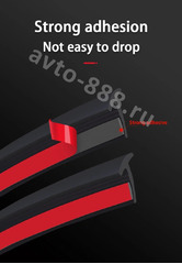 Уплотнитель со скотчем чёрный, длина 1.7м фото 2