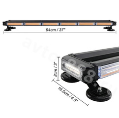 Маяк четырёхсторонний COB стробоскоп, янтарно-жёлтого цвета фото 1