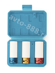 Набор головок ударных для литых дисков 17-19-21 мм, длина 87 мм, 3 шт фото 2