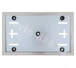 Квадратная рамка для номера тип 1А (290х170) ГОСТ, для японских и американских авто, хромированный фото 2