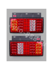 Задние габаритные огни для грузовиков с решеткой STP-01 24V 34.5*20.5см (2шт) фото 9