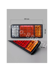 Задние габаритные огни для грузовиков STP140-2  24V решетка (2шт) фото 7