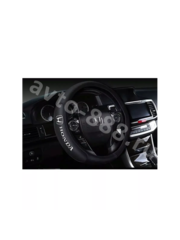 Оплётка на руль HONDA кожа (М) чёрный р-р 37-38 см фото 1