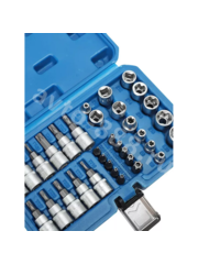 Набор торцевых насадок E-Torx 34 предмета (синий) фото 13