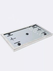 Квадратная рамка для номера тип 1А (290х170) ГОСТ, для японских и американских авто, хромированный фото 3