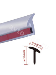 Уплотнитель со скотчем серый, длина 10м фото 1