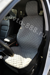 Чехлы автомобильные серый льняной, серая сетка фото 1