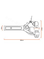 Фаркоп съемный универсальный 8 тонн (1 отверстие) фото 2