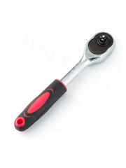 Трещотка для торцевых головок, Сr-V сталь, 24 зубца, 150мм 1/4 (прямая) фото 1