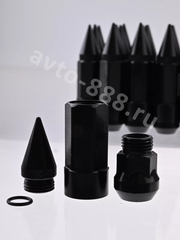 Комплект гаек-карандаш (лёгкие) R104 12*1,25 (20 шт, высота 55 мм) чёрные фото 4