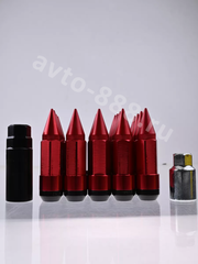 Комплект гаек-карандаш (лёгкие) R104 12*1,5 (20шт, высота 55мм) красный фото 9