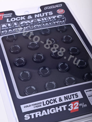 Секретки гайки F651 12*1,5 (16P+4+2, высота 32 мм) чёрный фото 5