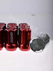 Секретки гайки F651 12*1,5 (16P+4+2, высота 32 мм) красный фото 2