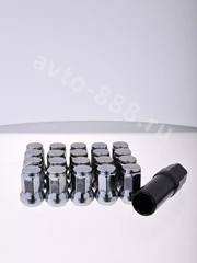 Секретки гайки 12*1,25 N042 (комплект 20 шт, ключ 17) хром фото 3
