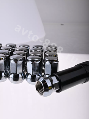 Секретки гайки 12*1,25 N042 (комплект 20 шт, ключ 17) хром фото 5