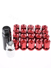 Секретки гайки F651 12*1,25 (16P+4+2, высота 32 мм) красный фото 3