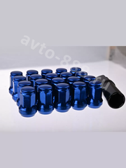Секретки гайки 12*1,5 N042 (комплект 20 шт, ключ 17) синий фото 4