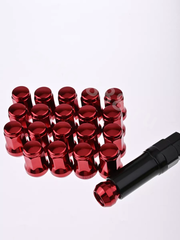 Секретки гайки 12*1,5 N042 (комплект 20 шт, ключ 17) красный фото 4