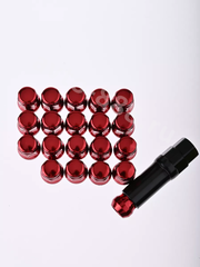 Секретки гайки 12*1,25 N042 (комплект 20 шт, ключ 17) красный фото 3