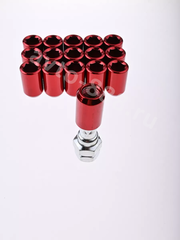 Секретки гайки R028 12*1,25 (16 шт, высота 32 мм, сквозная) красный фото 6