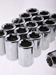 R028 12*1,5хром  Секретики гайки (16 шт, высота 32 мм, сквозная) фото 7