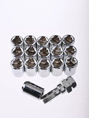 R028 12*1,5хром  Секретики гайки (16 шт, высота 32 мм, сквозная) фото 4