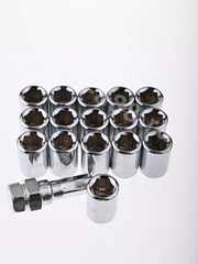 R028 12*1,5хром  Секретики гайки (16 шт, высота 32 мм, сквозная) фото 2