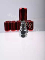 Секретки гайки R028 12*1,5 (16 шт, высота 32 мм, сквозная) красный фото 13