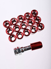 Секретки гайки R028 12*1,5 (16 шт, высота 32 мм, сквозная) красный фото 5