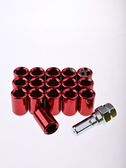 Секретки гайки R028 12*1,5 (16 шт, высота 32 мм, сквозная) красный фото 2