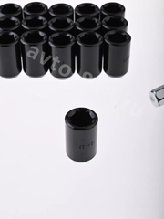 Секретки гайки R028 12*1,5 (16 шт, высота 32 мм, сквозная) черный фото 7