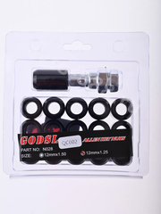 Секретки гайки R028 12*1,5 (16 шт, высота 32 мм, сквозная) черный фото 8