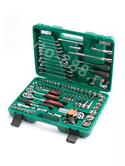 Набор инструментов SRUNV в кейсе 123 предмета зеленый фото 5