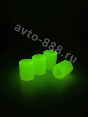 Колпачок ниппеля универсальный 4шт. светящийся зелёный фото 6