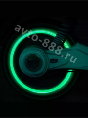 Колпачок ниппеля универсальный 4шт. светящийся зелёный фото 8