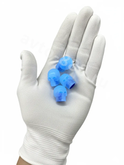 Колпачок ниппеля универсальный 4шт. светящийся череп синий фото 6