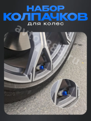 Колпачок ниппеля универсальный 4шт. граната синий фото 5