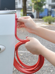 Защитная лента для кромок дверей автомобиля (10 метров), уплотнитель на края дверей красный фото 1