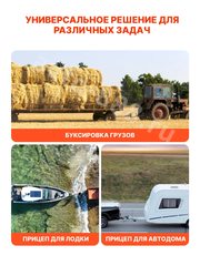 Кронштейн фаркопа усиленный (вставка) под квадрат 50х50, с шаром и пальцем фото 3