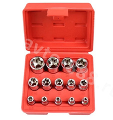 Набор головок звездочек Е-профиль TORX 14 предметов фото 2