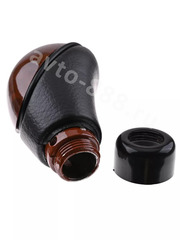 Ручка КПП чёрная+Имитация дерева фото 3