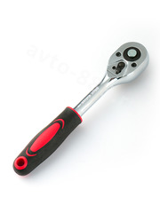 Трещотка для торцевых головок, Сr-V сталь, 24 зубца, 195мм  3/8 (прямая) фото 2