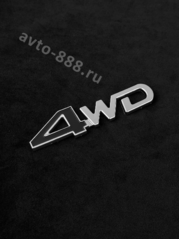 Надпись 4WD хром-чёрный 125*33mm TL-040A фото 1