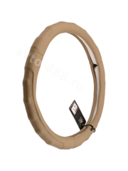 Оплётка на руль фигурная 961 (М) бежевый р-р 37-38 см (цена за 5 шт) фото 1