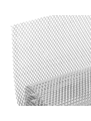 Сетка на решетку ячейка 6х12мм алюминиевая серебро (1000*330мм) СРЕДНЯЯ фото 1