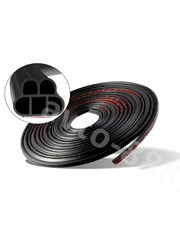 Уплотнитель на двери C (полая) чёрная, 16м фото 3