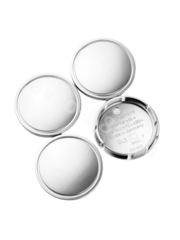 Колпачок на литье хром универсальный выпуклый с ободком, ø 56/58 (1 шт) фото 2