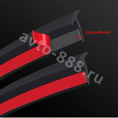 Уплотнитель со скотчем чёрный, длина 10м фото 2