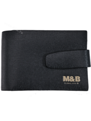 Визитница М&B чёрная кожа, 16 отделов для карт фото 1